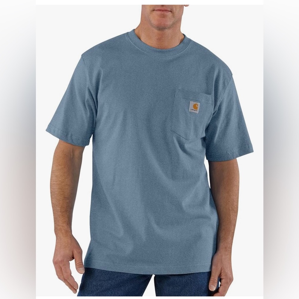 Carhartt K87-M heavyweight short sleeve, size Extra Large Tall in Blue color